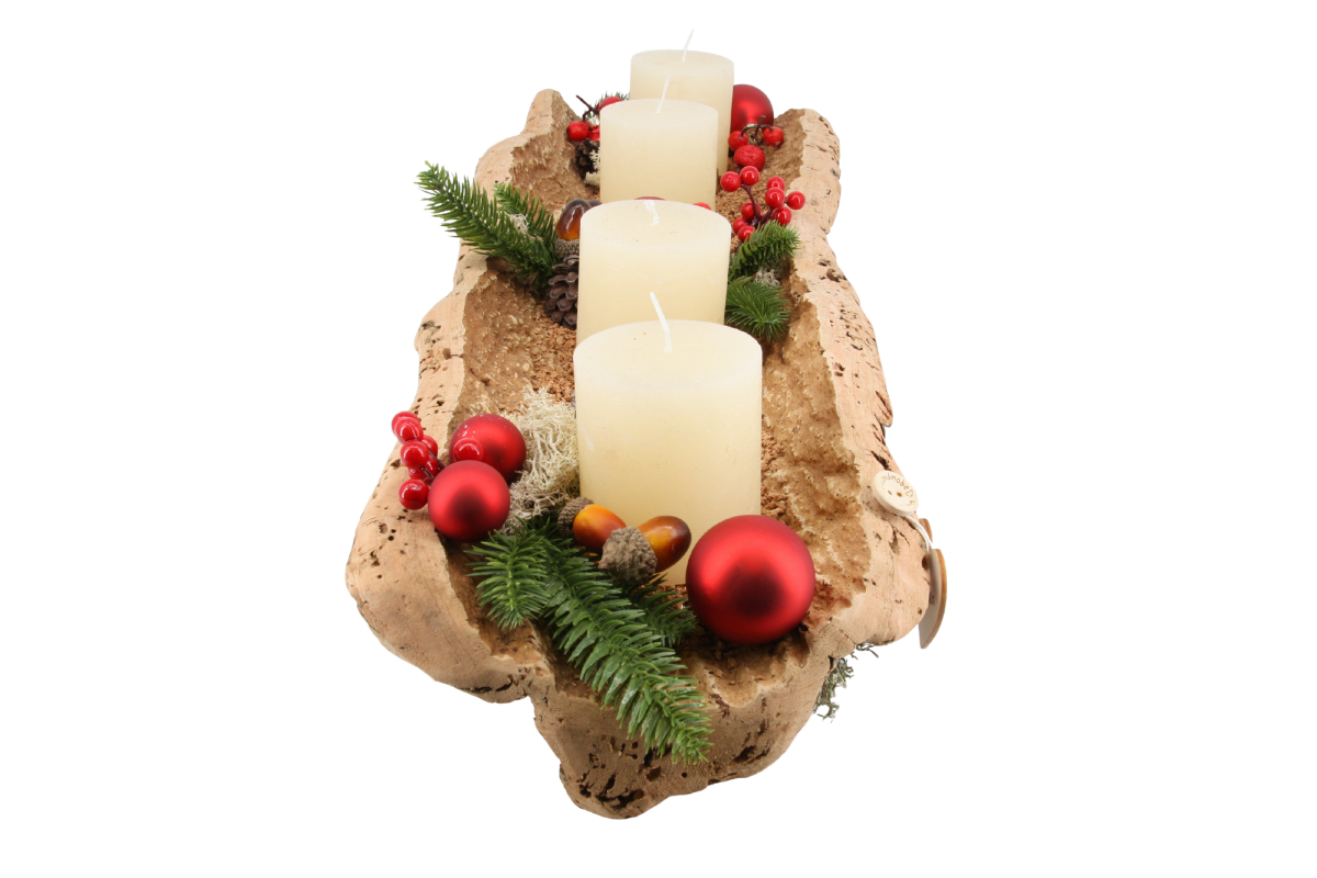 verKORKst Premium Adventsschale aus Kork