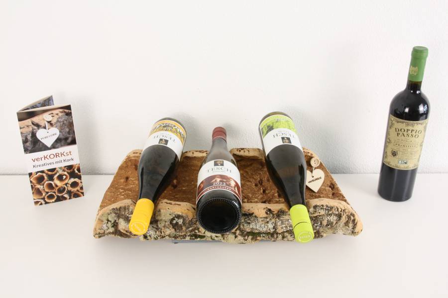 verKORKst Premium Weinschale aus Kork