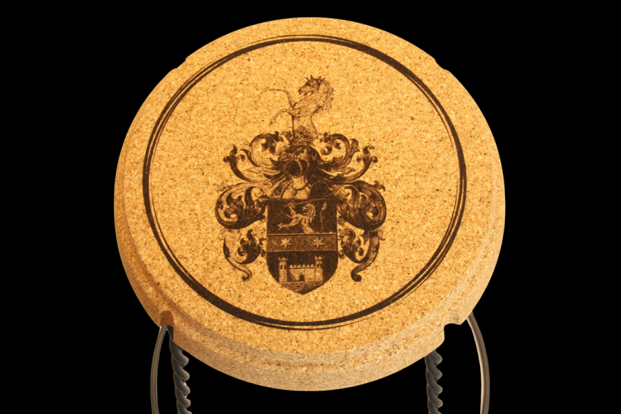 Individualisierter Barhocker aus Kork von verKORKst Kreatives mit Kork