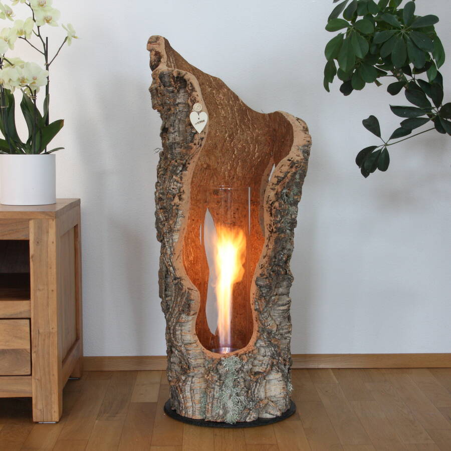 verKORKst Premium Tischfeuer in Korkrinde