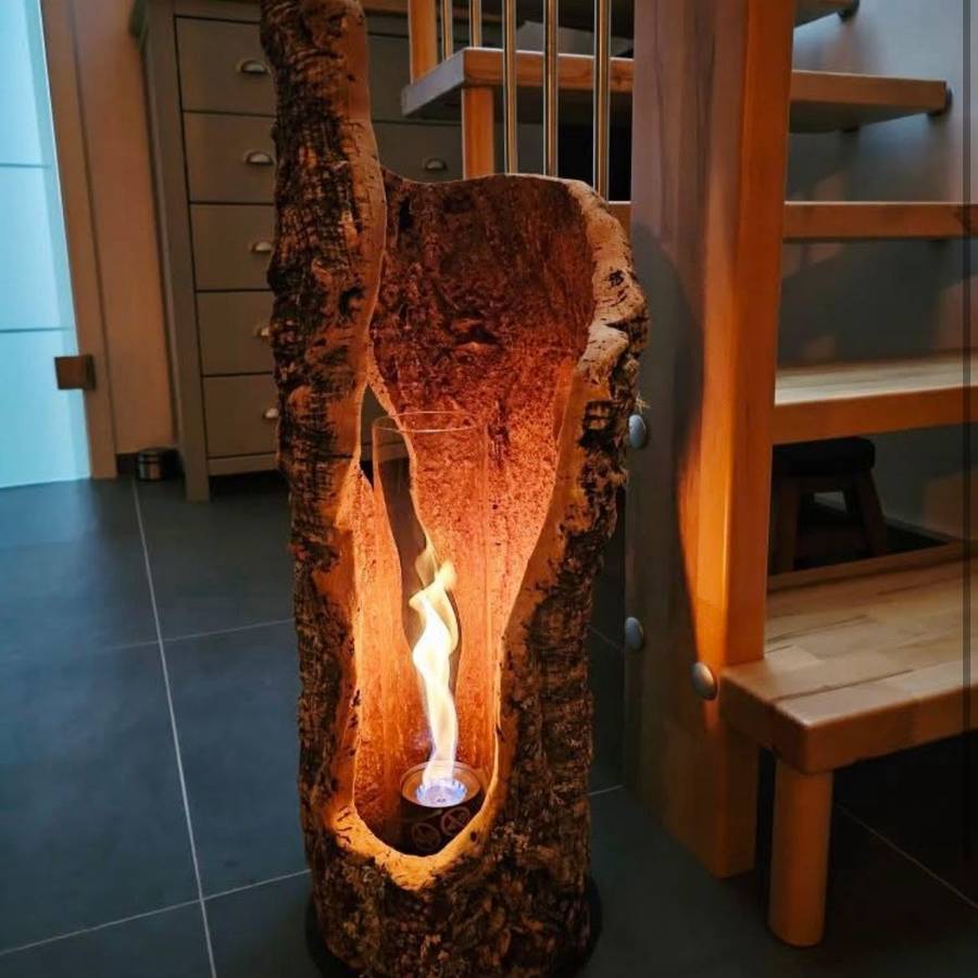 verKORKst Premium Tischfeuer in Korkrinde