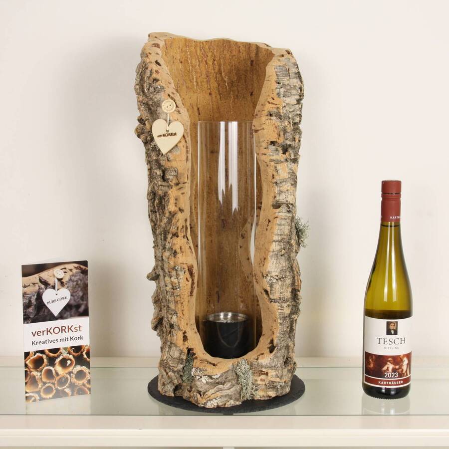 verKORKst Premium Tischfeuer in Korkrinde