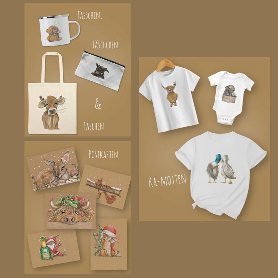 Handgemalte Postkarten und vieles mehr – Kunst aus Sonthofen im Allgäu bei verKKORKst - Kreatives mit Kork