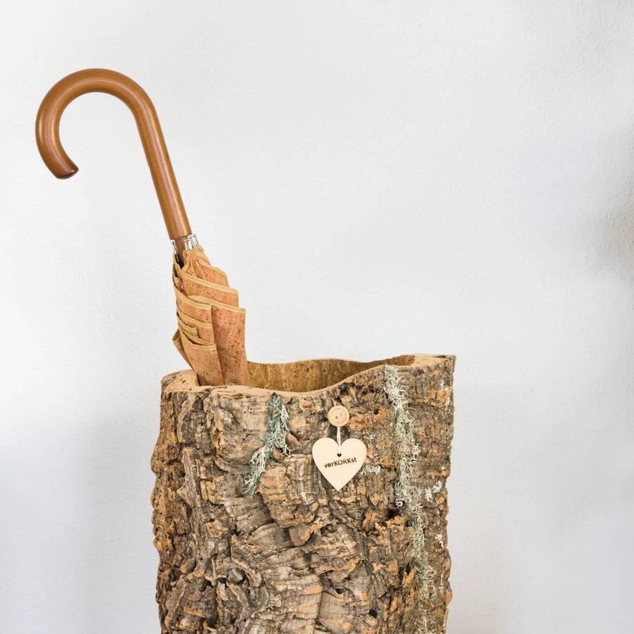 verKORKst Premium Regenschirm-Ständer aus Korkrinde