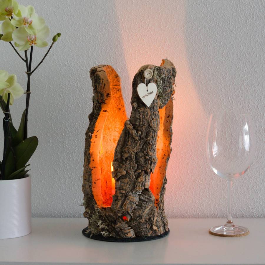 verKORKst Premium Tischlampe aus Korkrinde