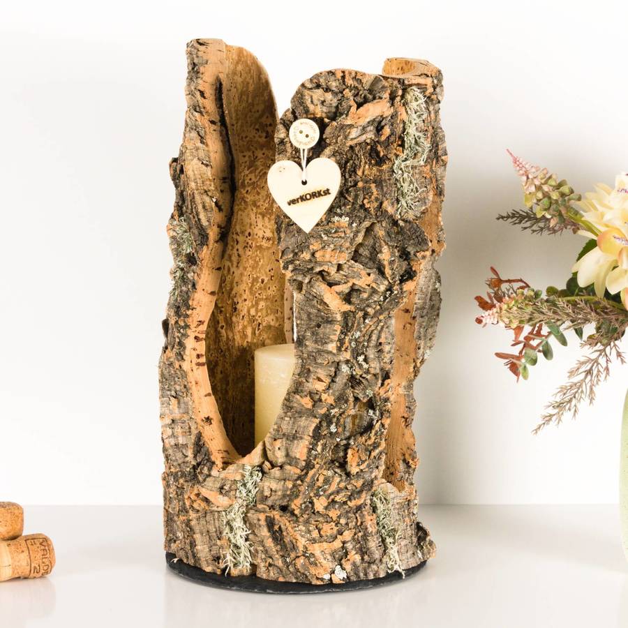 verKORKst Premium Tischlampe aus Korkrinde