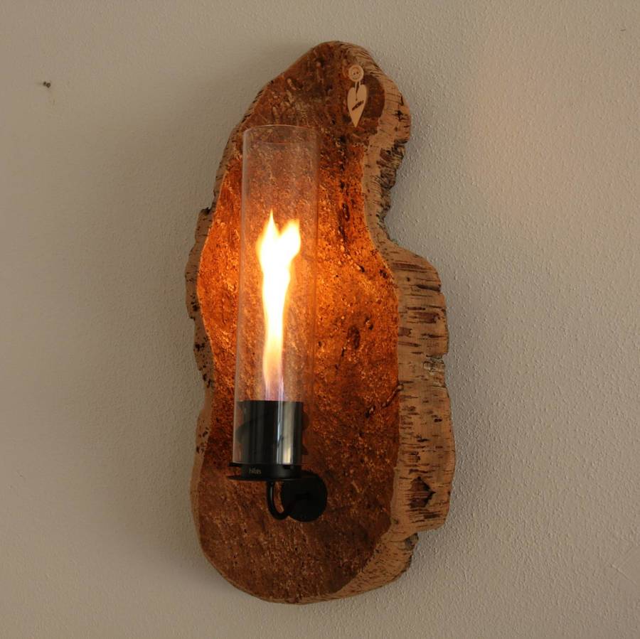 verKORKst Premium Wandfeuer in Korkrinde
