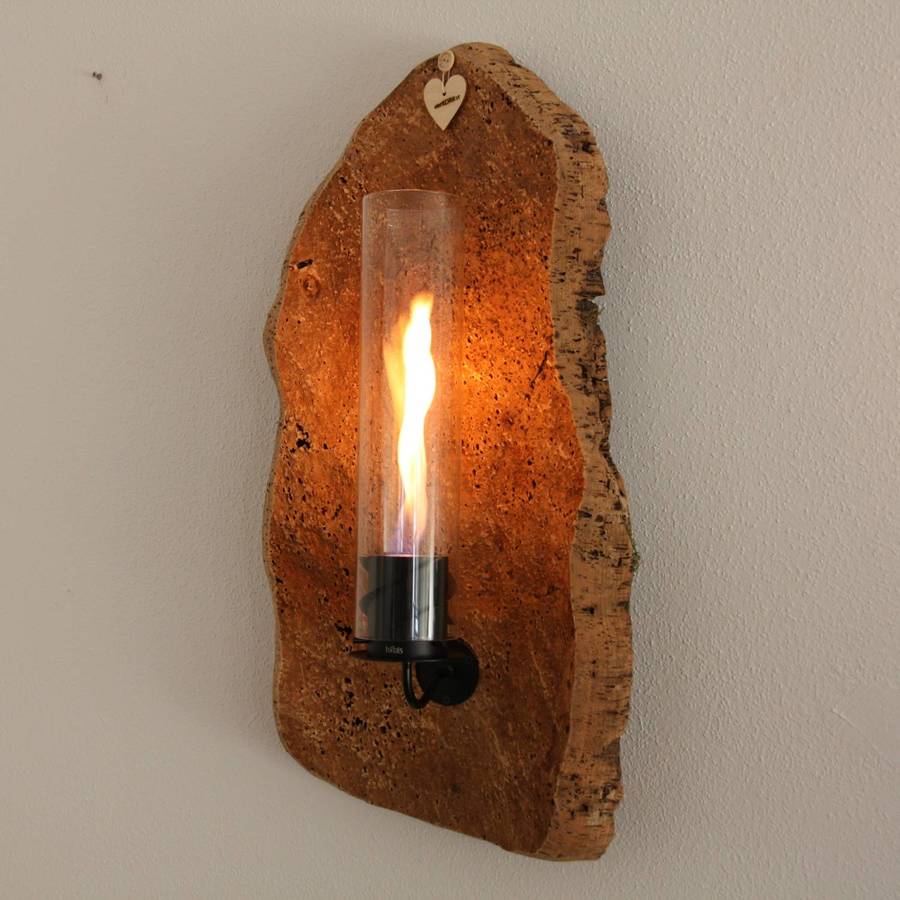 verKORKst Premium Wandfeuer in Korkrinde