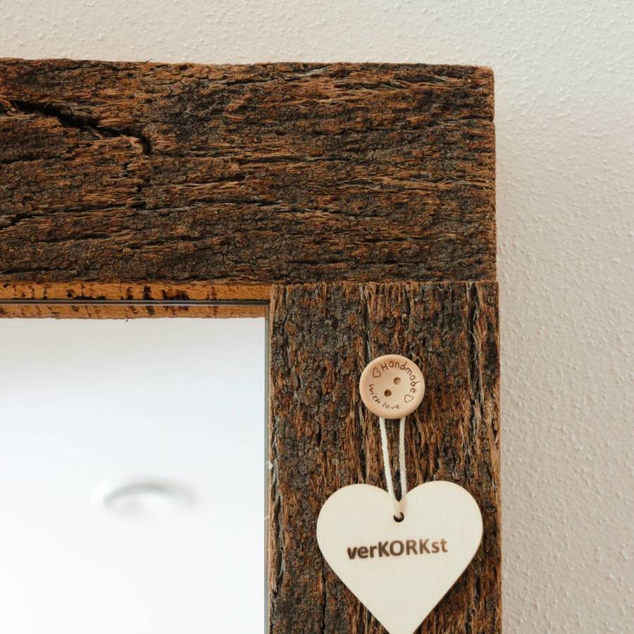verKORKst Premium Wandspiegel Rahmen Korkrinde ab 2. Schälung